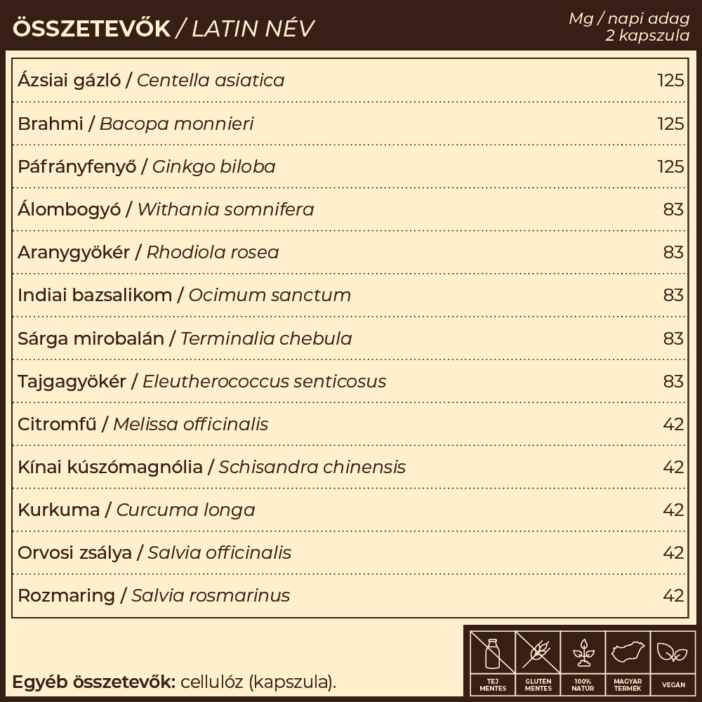 Myrobalan DranPa agyserkentő és memóriajavító gyógynövényes kapszula 60db - Image 2