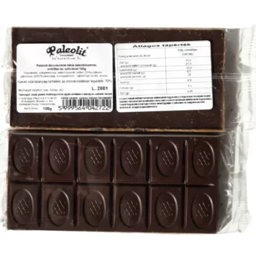 Paleolit Étcsokoládé Tábla Eritrittel 100 g