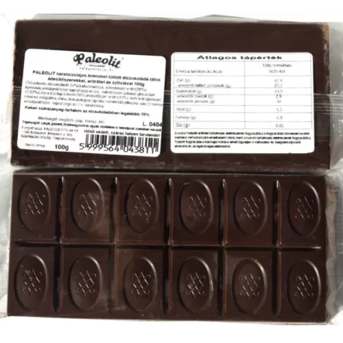 Paleolit Narancsolajos Krémmel Töltött Étcsokoládé 100 g