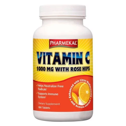 Pharmekal C vitamin 1000mg Csipkebogyo Acerola Bioflavonoid tabletta 100db.jpg e1651154465212