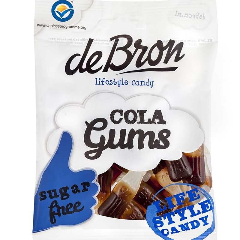 DeBron Cukor és Gluténmentes Cola Ízű Gumicukor 1db