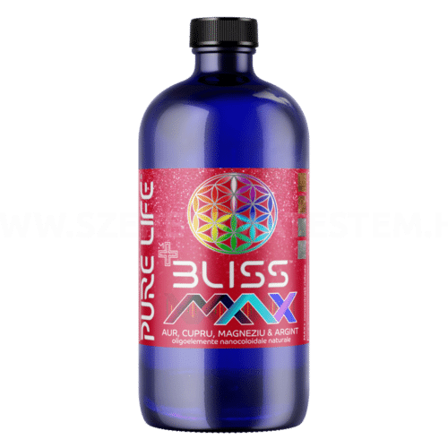 Pure Gold Bliss Max+ 77 ppm Arany-, Réz-, Magnézium-, Ezüst természetes nanokolloid 480ml