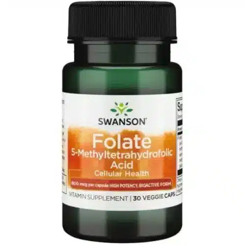 SWANSON FOLATE 800MCG 30 KAPSZULA 5-METHYLTETRAHYDROFOLIC ACID