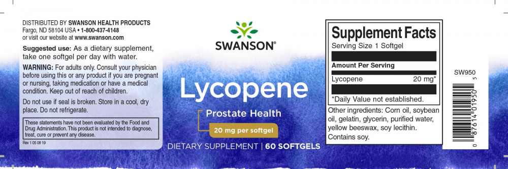 Swanson Lycopene (Likopin) 20mg 60 lágyzselatin kapszula - Image 2