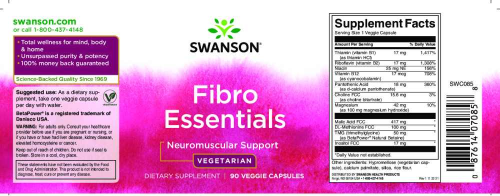 Swanson Fibro Essentials 90 növényi kapszula - Image 2