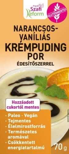 Szafi Reform Narancsos-vaníliás krémpudingpor 70g