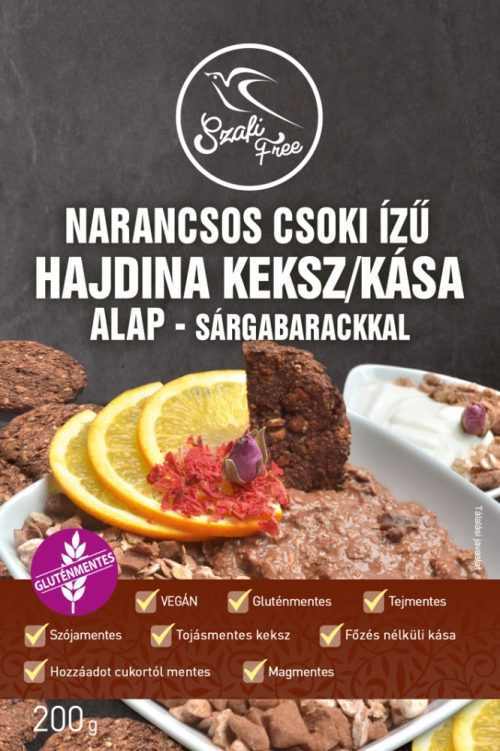 Narancsos csoki ízű hajdina keksz/kása alap - sárgabarackkal 200g Szafi Free