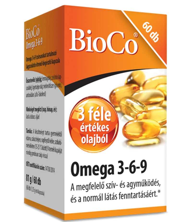BioCo Omega 3-6-9 60db lágyzselatin kapszula