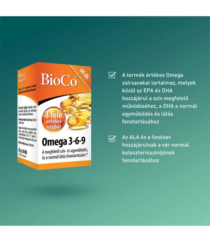 BioCo Omega 3-6-9 60db lágyzselatin kapszula - Image 2