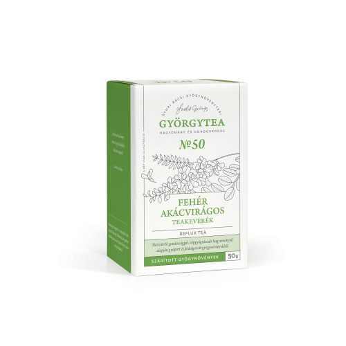 Györgytea Fehér akácvirágos 50g teakeverék Reflux tea No.50