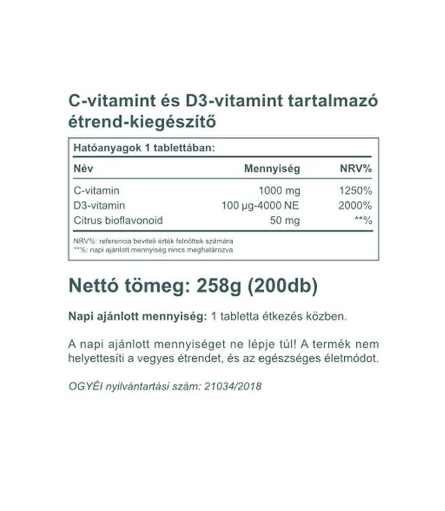 Vitaking C-1000 + D-4000 komplex (200) tabletta - Image 2