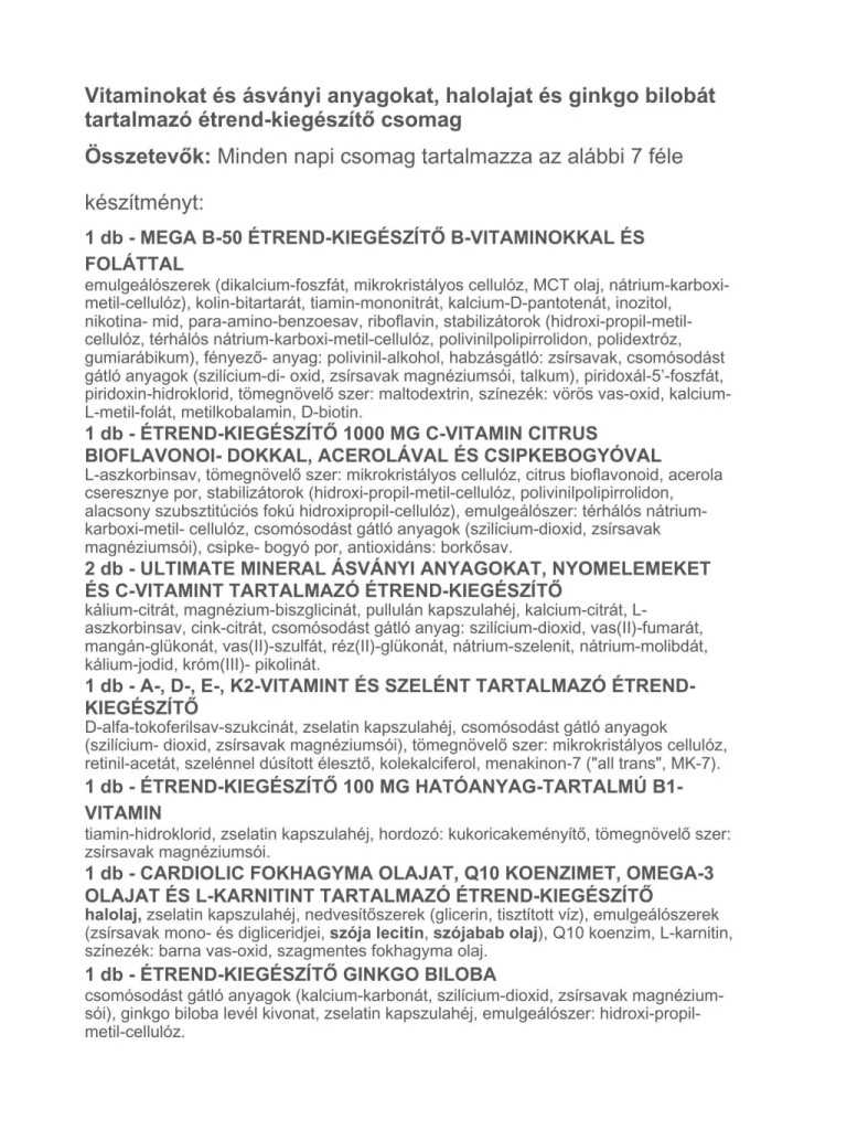 Vitaking 365 Szenior Multivitamin csomag 30 napi adag - Image 2