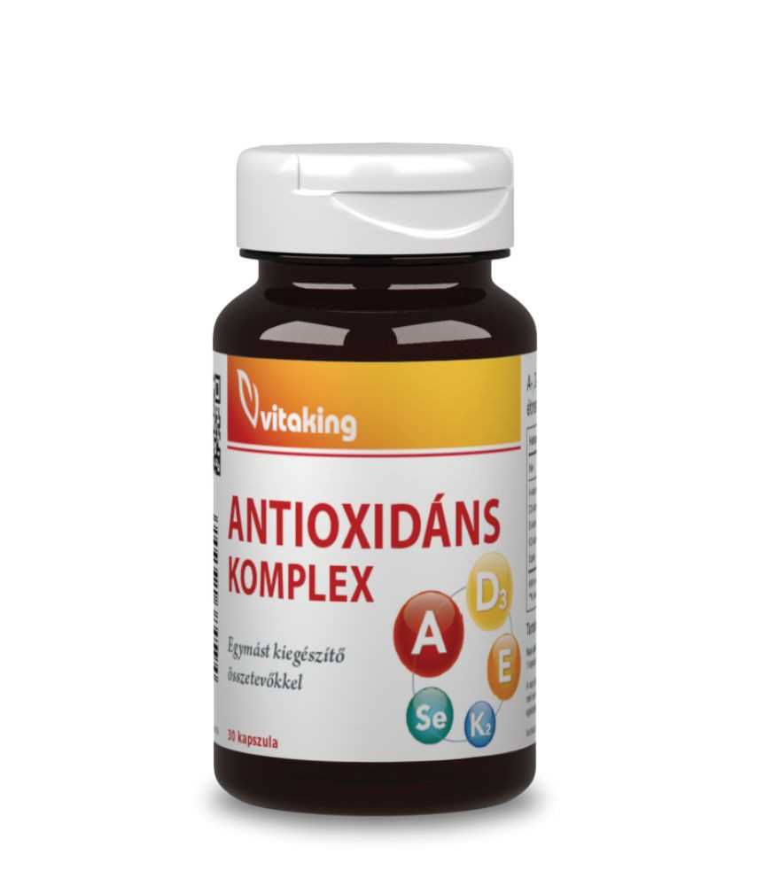Vitaking Antioxidáns komplex – A+D+E+K2+ szelén (30) kapszula