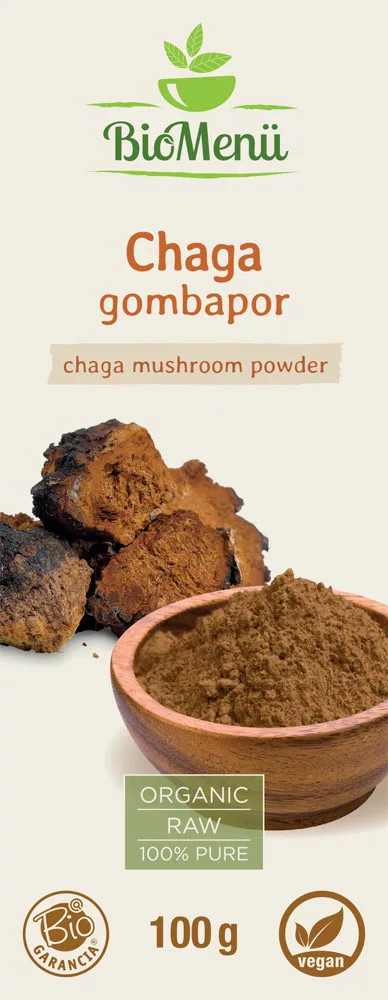 BIO Chaga gombapor 100g BioMenü - Image 3