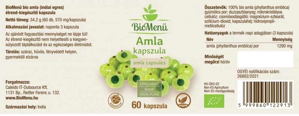 BIO Amla kapszula 60db BioMenü - Image 3