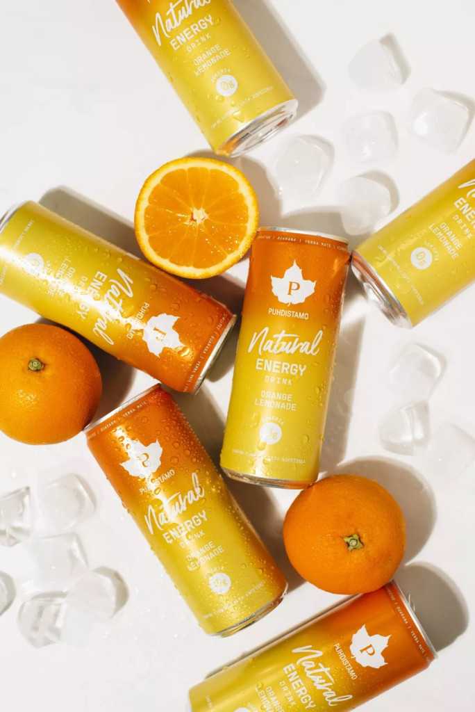 Puhdistamo Natural energy 330ml narancs- limonádé ízű természetes energiaital DRS - Image 3