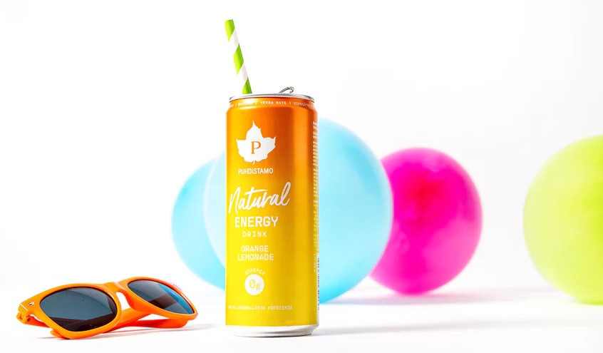 Puhdistamo Natural energy 330ml narancs- limonádé ízű természetes energiaital DRS - Image 4