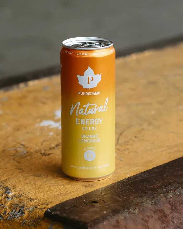 Puhdistamo Natural energy 330ml narancs- limonádé ízű természetes energiaital DRS - Image 5