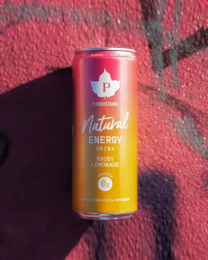 Puhdistamo Natural energy 330ml rhuby limonádé természetes energiaital DRS - Image 3