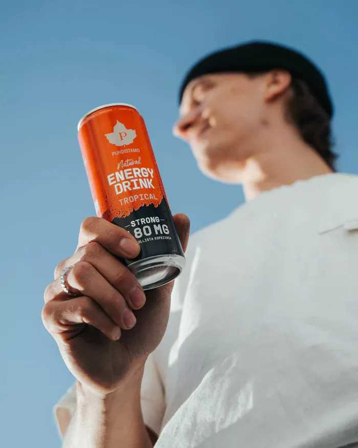 Puhdistamo Natural energy 330ml trópusi nektarin-mangó energiaital DRS - Image 3