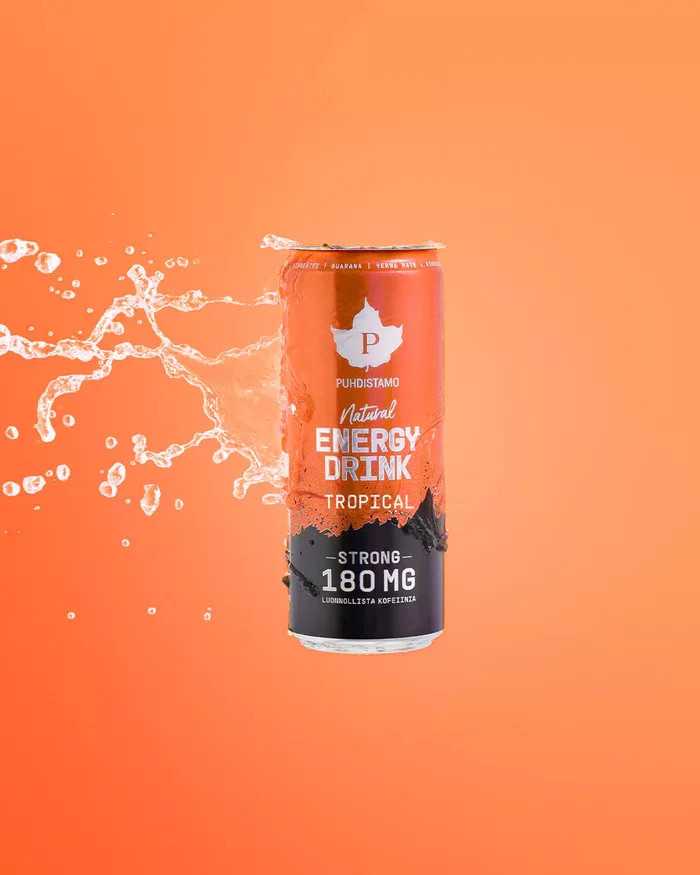 Puhdistamo Natural energy 330ml trópusi nektarin-mangó energiaital DRS - Image 4