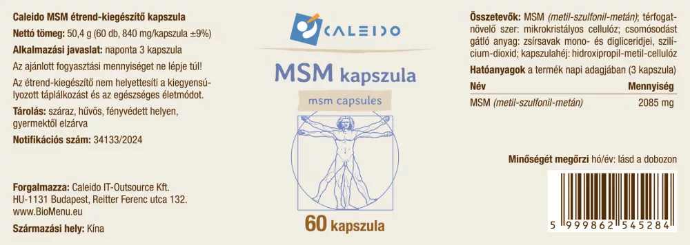 Caleido MSM kapszula 60db - Image 3