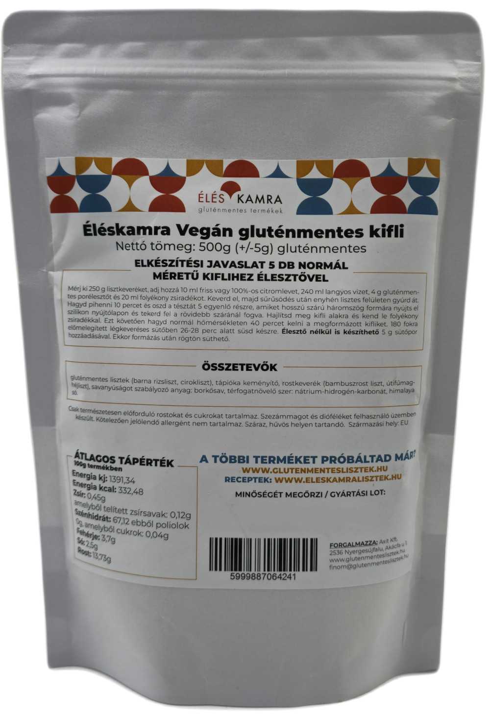 Éléskamra Vegán gluténmentes kifli lisztkeverék 500g - Image 2