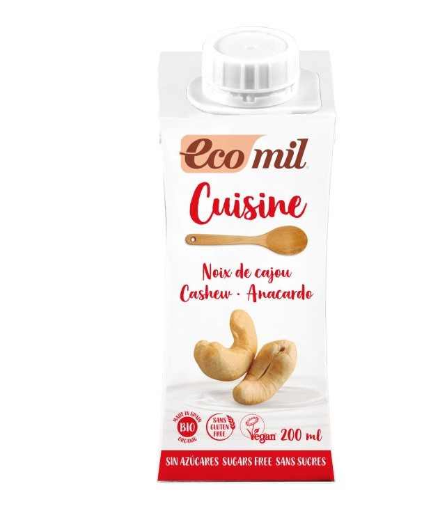 BIO Kesudió tejszín cukormentes 200ml Ecomil konyhai főzőalap