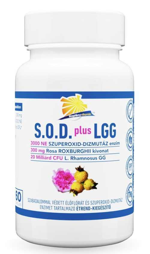 NapfényVitamin SOD plus LGG 60 kapszula Szuperoxid-dizmutáz enzim + LGG élQflóra