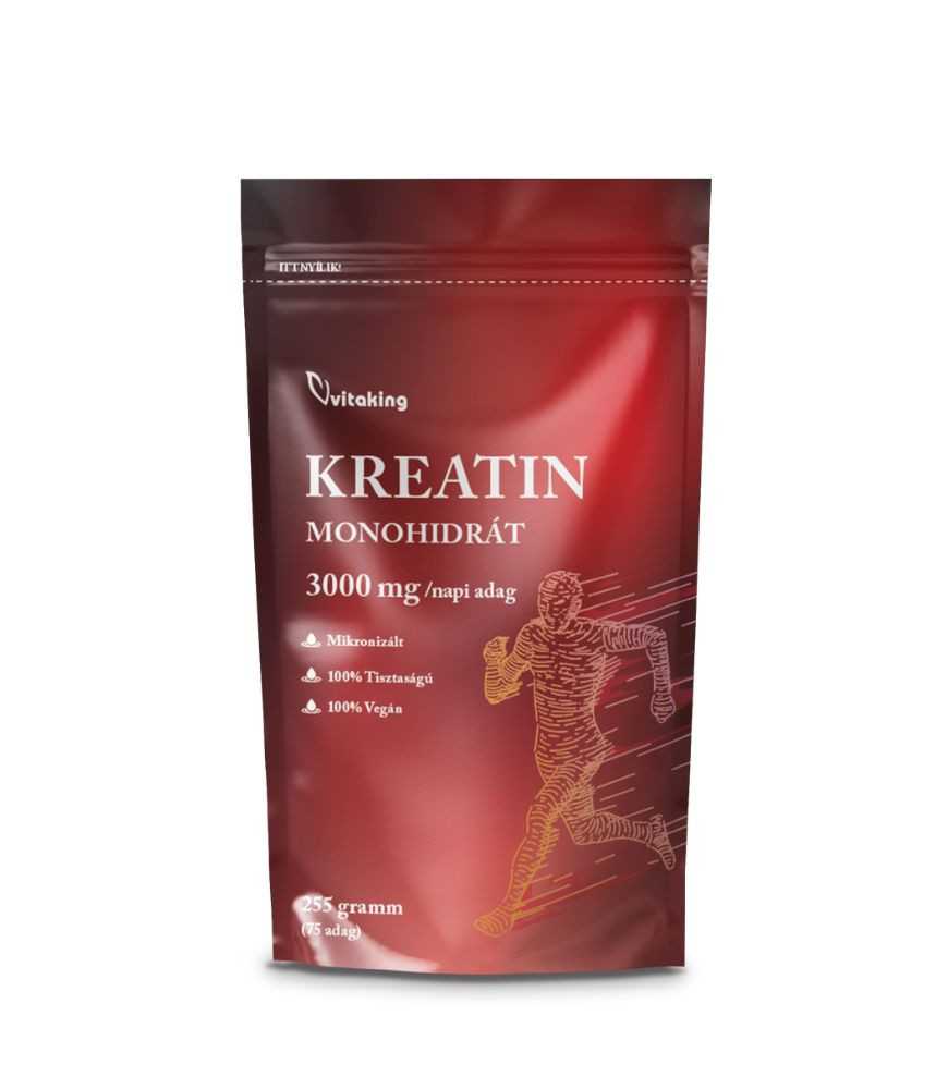 Vitaking 100% Kreatin monohidrát (natúr, mikronizált) 255g doypack