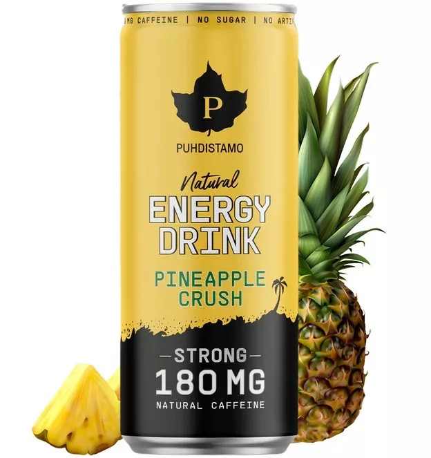 Puhdistamo Natural energy 330ml ananász ízq természetes energiaital DRS
