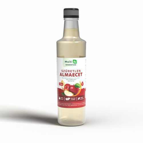 Multi 4u Szűretlen almaecet 500ml 100% tiszta almaléből erjesztve
