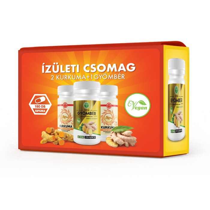 Tenmag Ízületi csomag 3x60db kapszula 2 kurkuma + 1 gyömbér