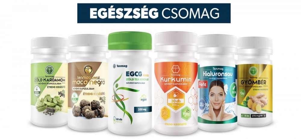 Tenmag Egészség Csomag 60EGCG+30Gyömbér+ 30Kurkumin+60Maca+30Hialuron+ 60Kardamom - Image 2