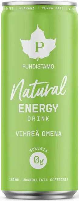 Puhdistamo Natural energy 330ml zöld alma ízq természetes energiaital