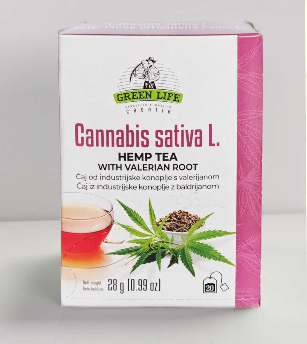 Green Life Kender és valeriana tea 20 filter Hemp Tea with Valerian Root - Image 2