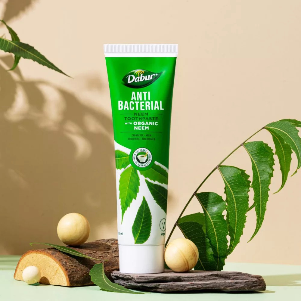Dabur Antibacterial Neem fogkrém 100ml fluormentes, organikus - Image 4