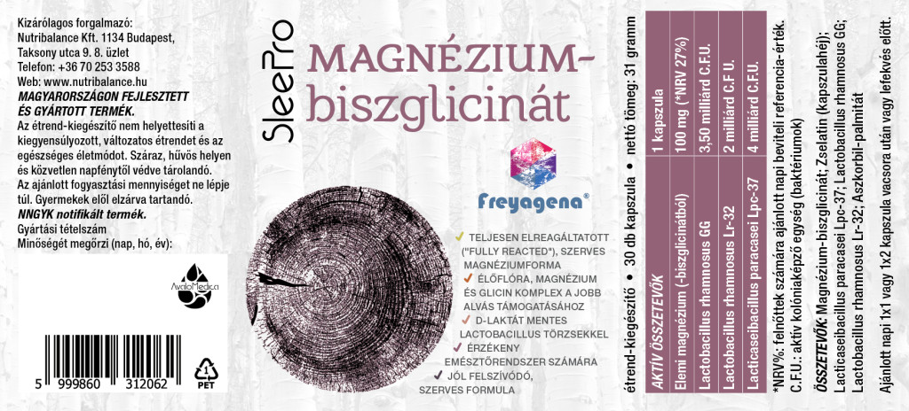 Freyagena SleePro Magnézium-biszglicinát 30 kapszula - Image 2