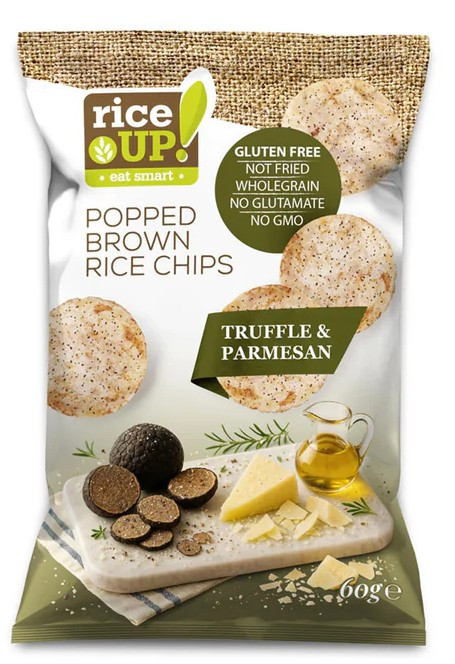 Rice Up Chips Szavasgomba-Parmezán 60g ízesítéssel Truffle & Parmesan