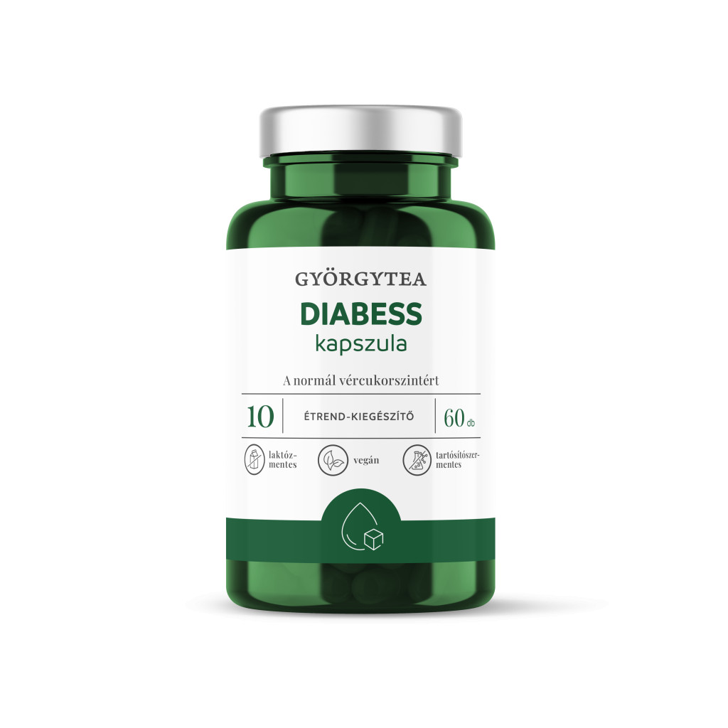 Györgytea Diabess 60db kapszula 10 A normál vércukorszintért