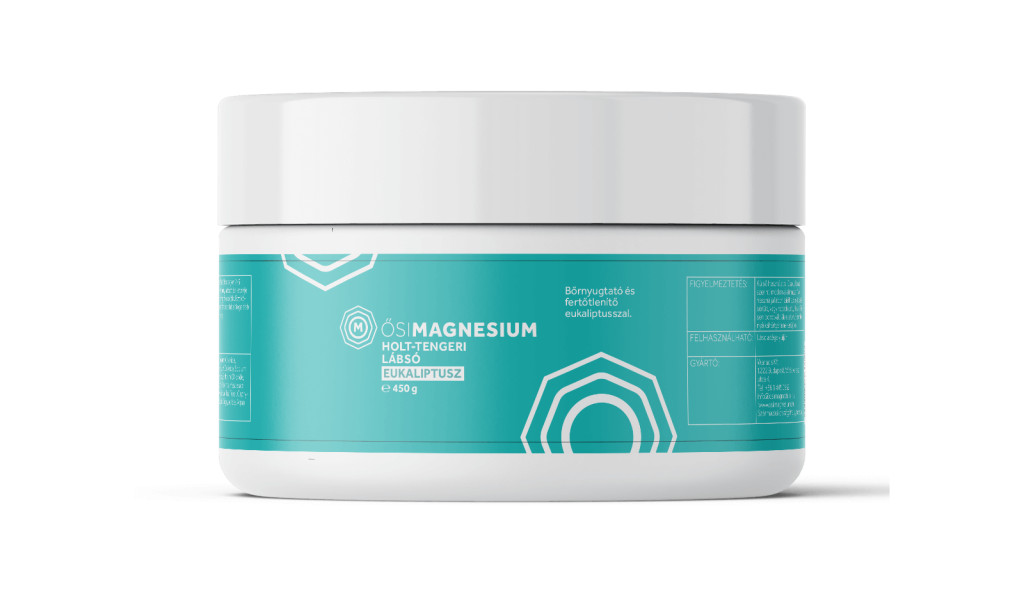 Ősi Magnézium Eukaliptuszos lábsó 450g Holt-tengeri magnézium sóval