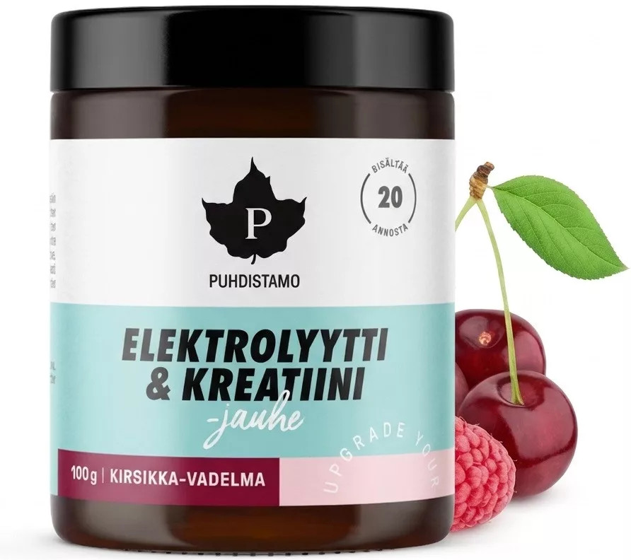 Puhdistamo Elektrolit és Kreatin 100g italpor cseresznye-málna ízben